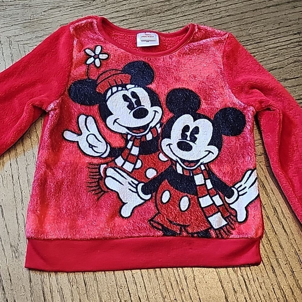 6X Minnie mickey sweater girls
